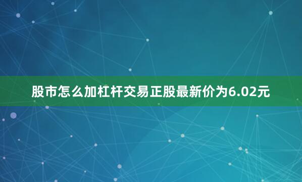 股市怎么加杠杆交易正股最新价为6.02元